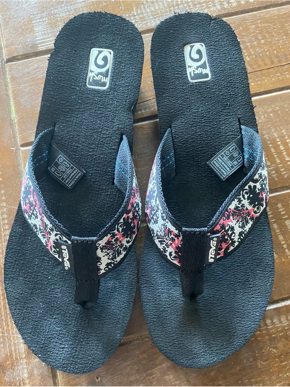 Teva mush wedge Flip Flop Sandals size 9